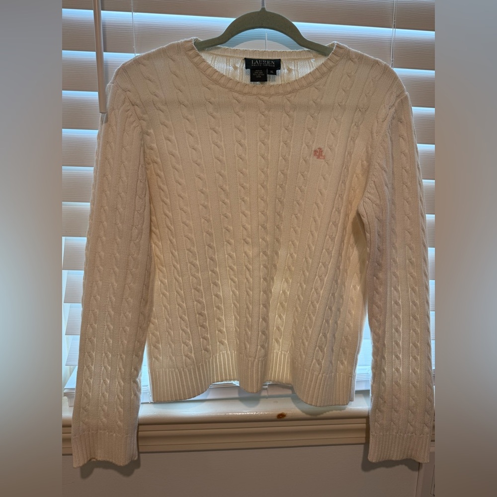 Vintage Ralph Lauren🫧🍦🥂💭 Cable Knit Crew Neck Sweater - excellent condition! - Picture 3 of 6